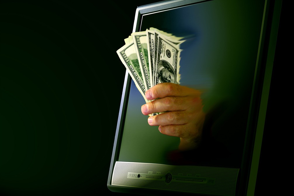 Money in a screen
